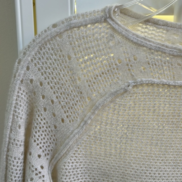 Cashmere/ linen blend see through knit sweater - Picture 2 of 5